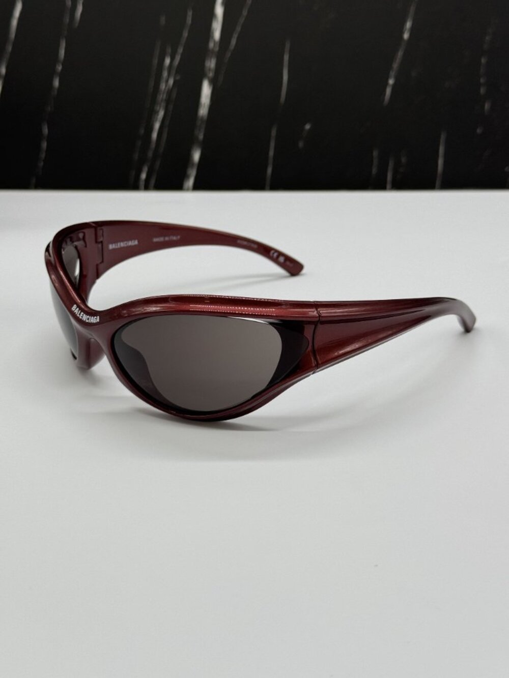 NEW BALENCIAGA BB0317S 002 BURGUNDY UNISEX SUNGLASSES BALENCIAGA EYEWEAR - Picture 3 of 10